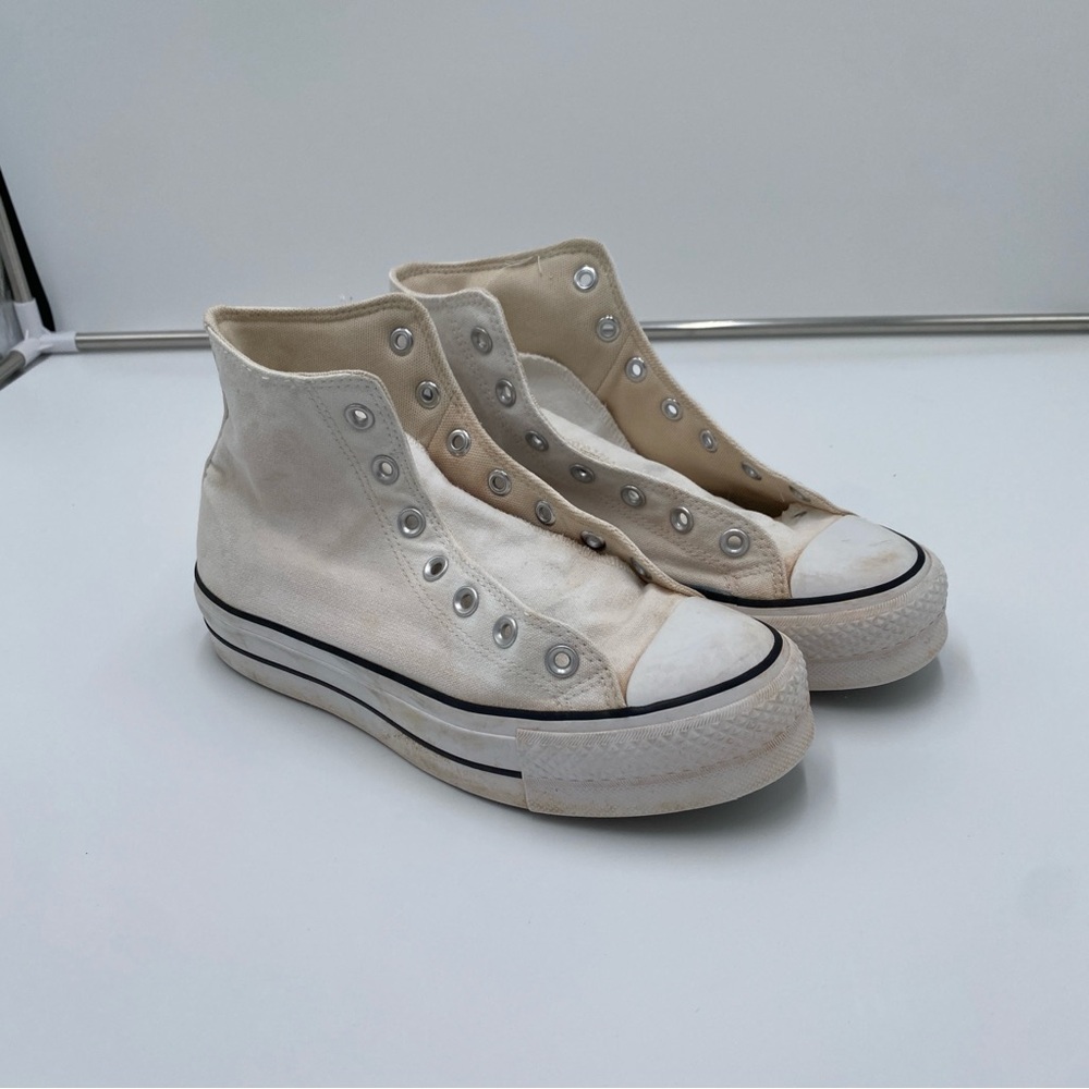 Converse All Star High Top Lift Platform White Sneakers Women's